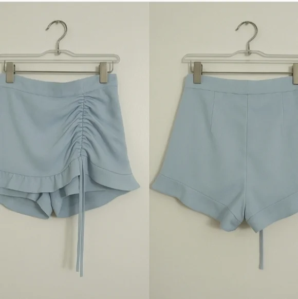 Sky Blue Women's Ruched Skorts - Picture 5 of 5